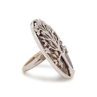 MOTHER-OF-PEARL AND DIAMOND RING
