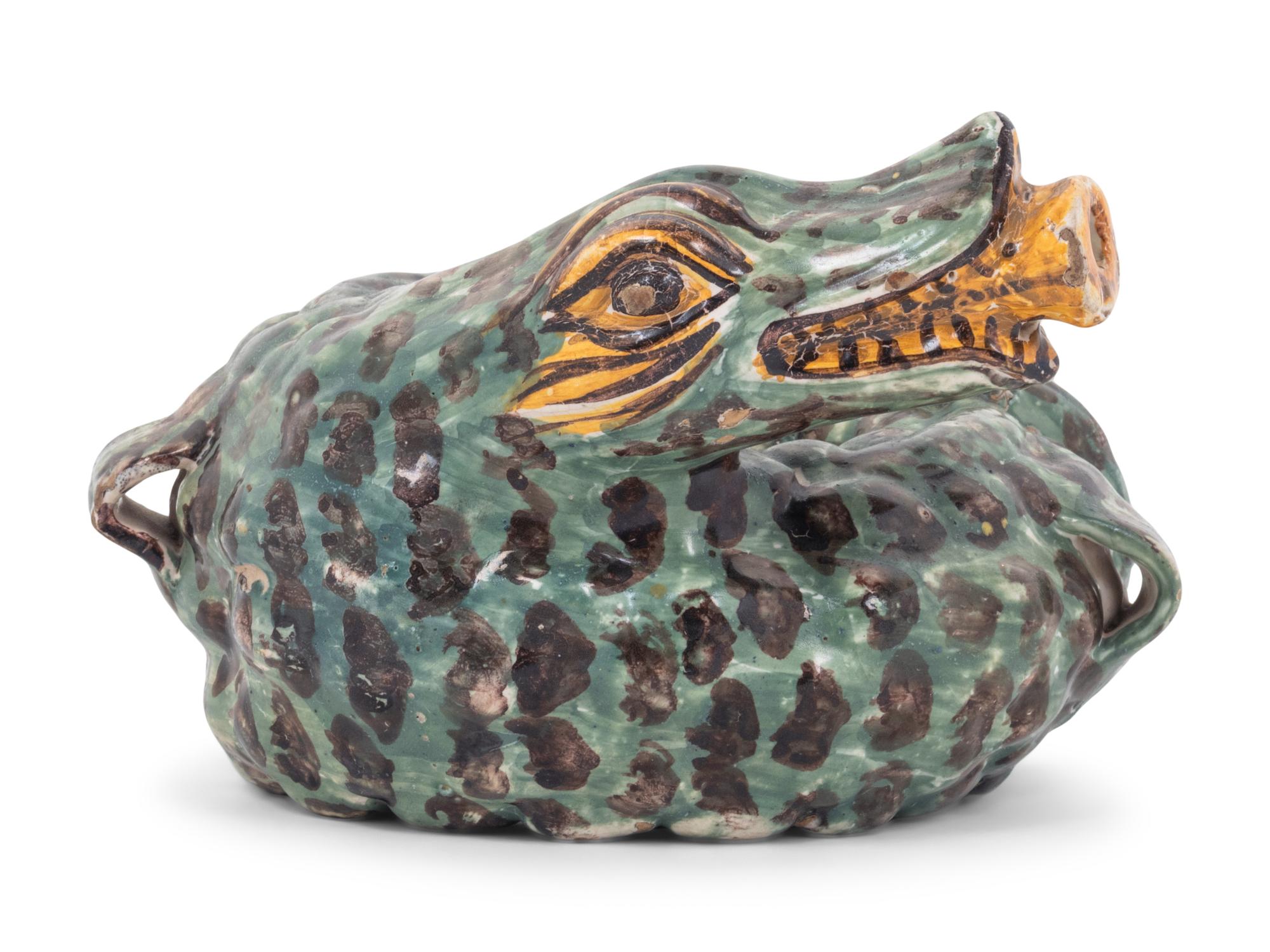 A Glazed Terra Cotta Serpent