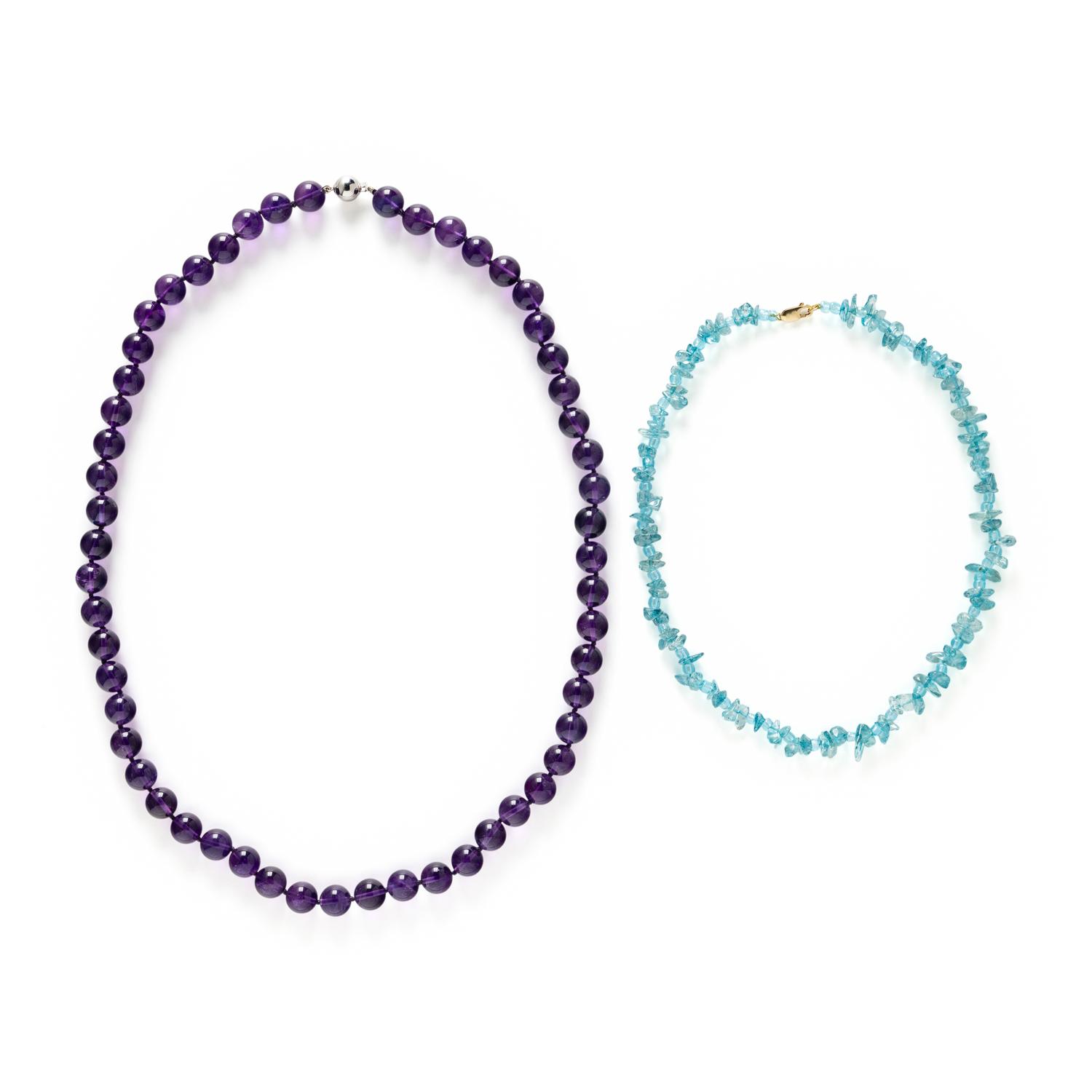 COLLECTION OF BEADED NECKLACES