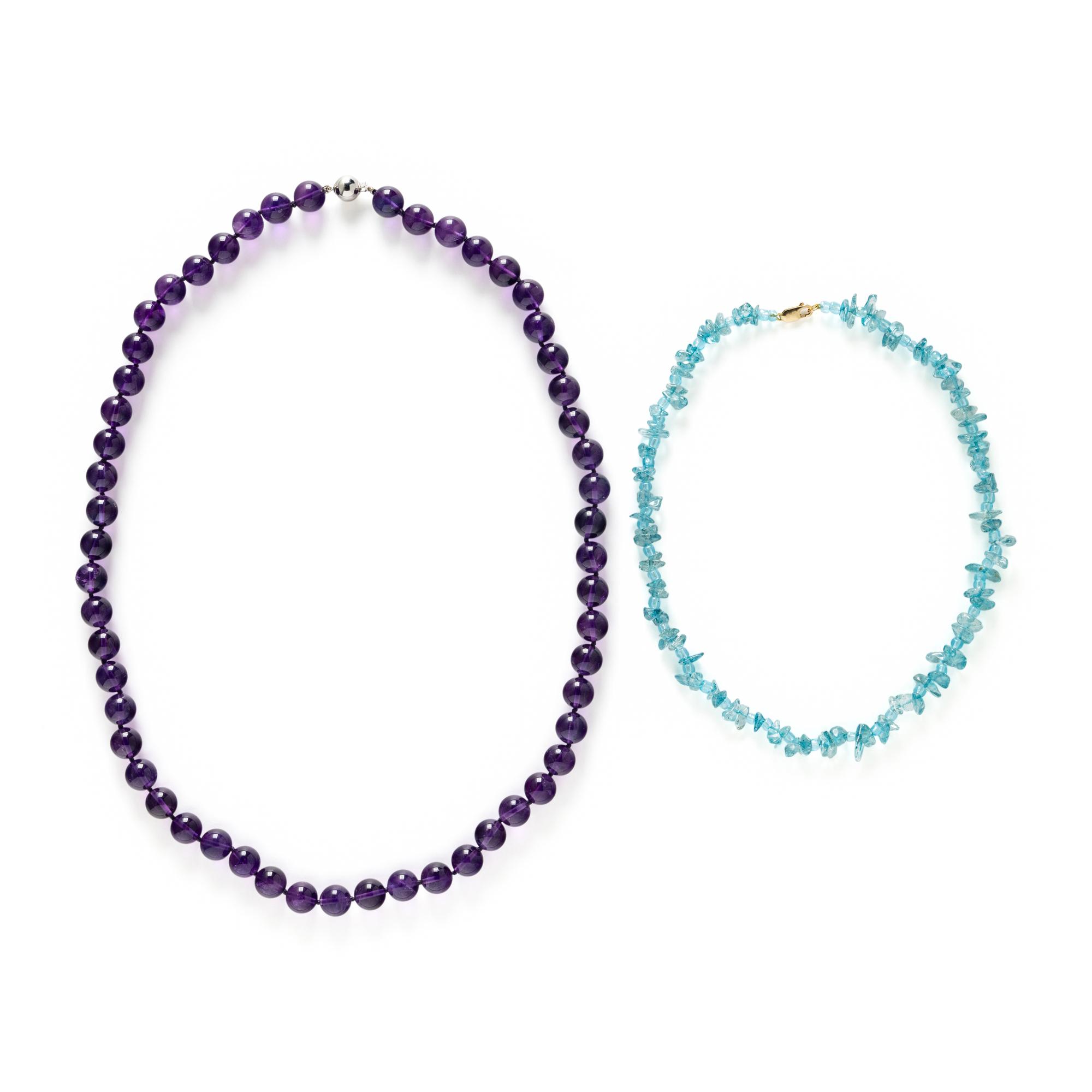 COLLECTION OF BEADED NECKLACES