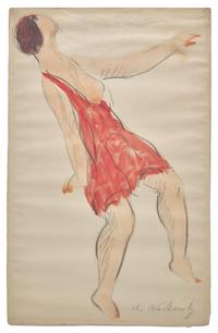 Four Works: The Red Dancer; together with Two Sketches of Isadora Duncan, and Nude in a Landscape (Eve), circa 1906 (4)