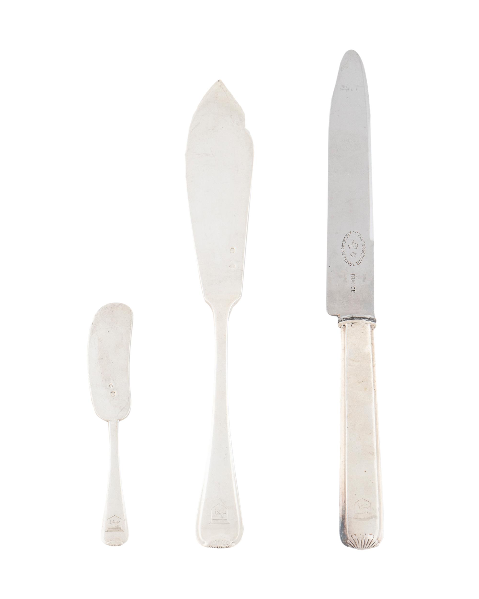 Two Sets of French Silver Knives — 20TH CENTURY