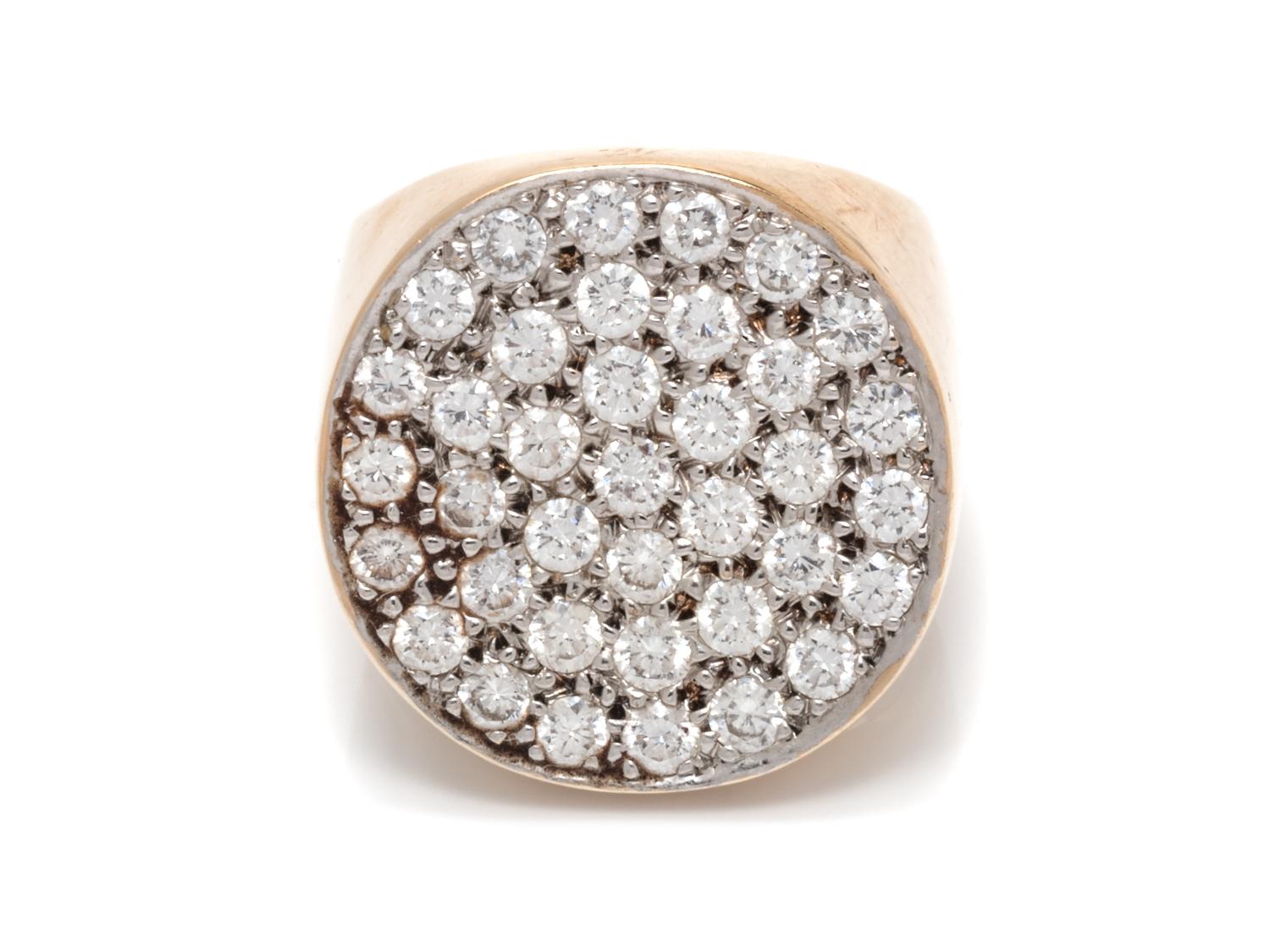 A 14 Karat Gold and Diamond Ring, M&J Savitt,