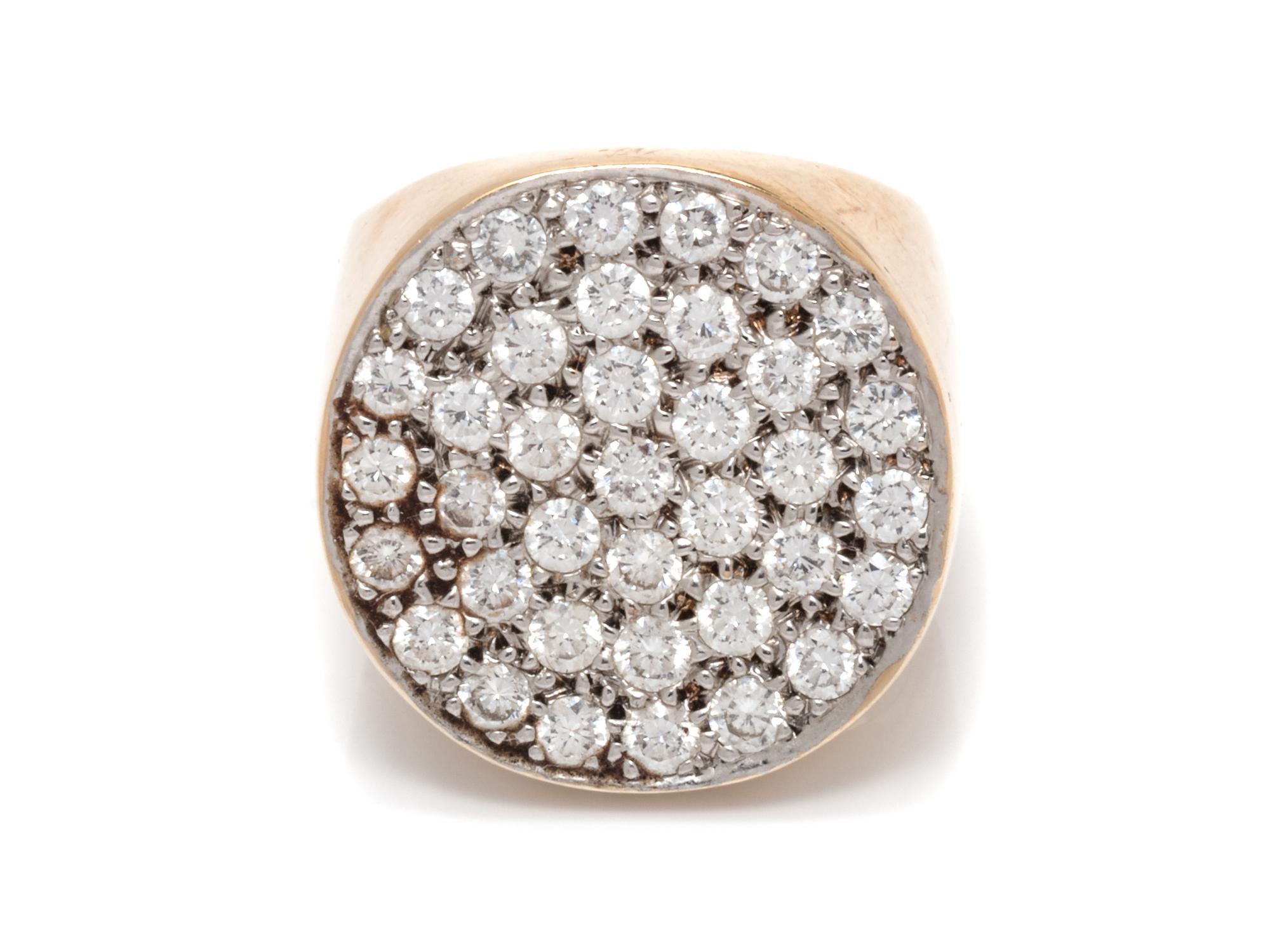 A 14 Karat Gold and Diamond Ring, M&J Savitt,
