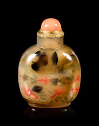An Inside Painted Agate Snuff Bottle