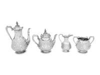 A Victorian Silver Four-Piece Tea and Coffee Service