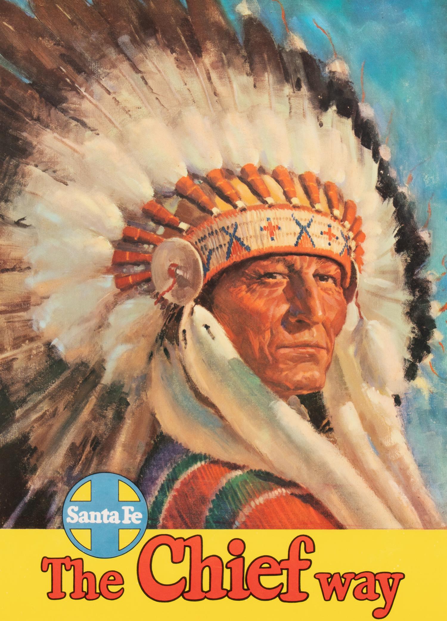 A Santa Fe Railroad Advertising Poster