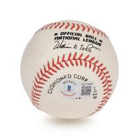 A Hank Aaron Single Signed Autograph Baseball (Beckett Authentication Services Letter),
