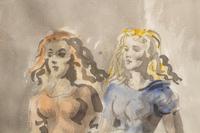 Girls Strolling (a double-sided work), 1943-44