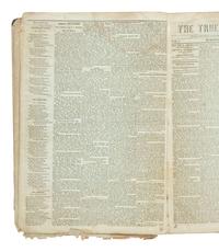 [POLITICS]. The True American . Burlington, IA: George Robertson, August - October 1856. Vol. 1, Nos. 1-11. A rare full run of 11 issues.