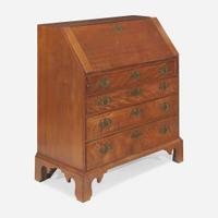 A Chippendale carved and figured walnut slant-front desk New England, late 18th century