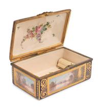 A Sèvres Style Porcelain Table Casket