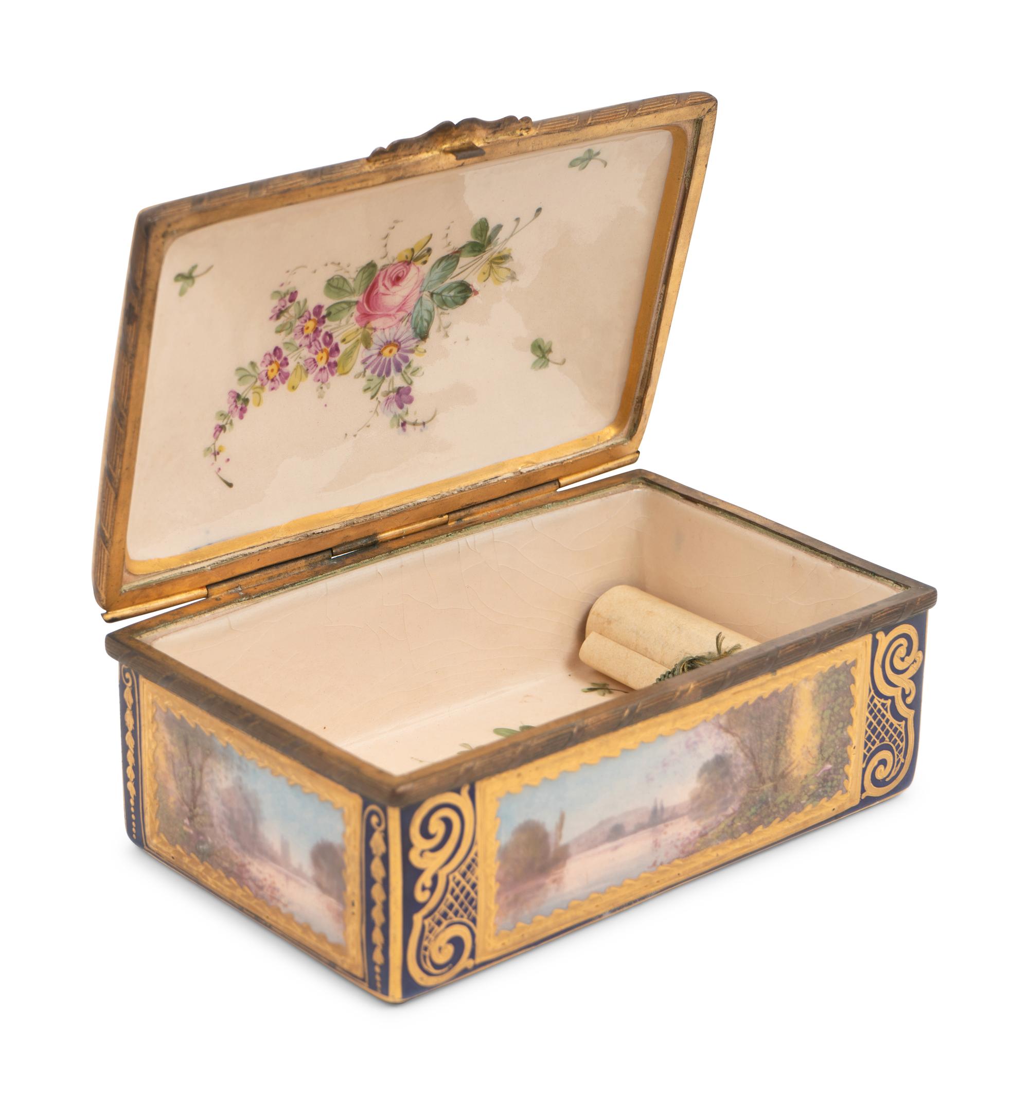 A Sèvres Style Porcelain Table Casket