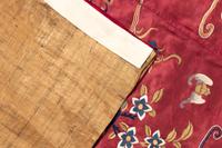 A Large Embroidered Silk 'Birthday' Panel