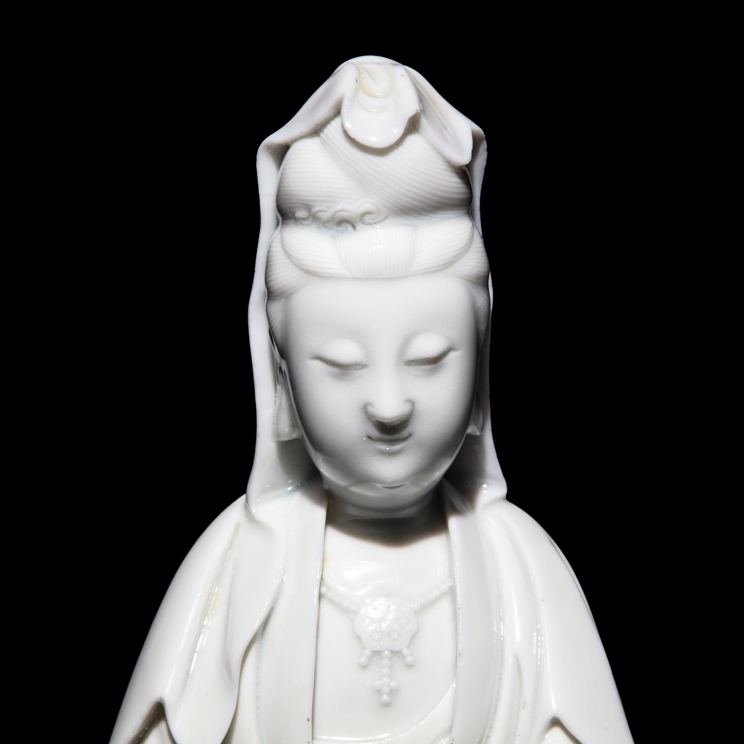 A Chinese Blanc de Chine Figure of Guanyin