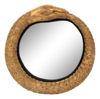 A Pair of Giltwood Snake Motif Mirrors
