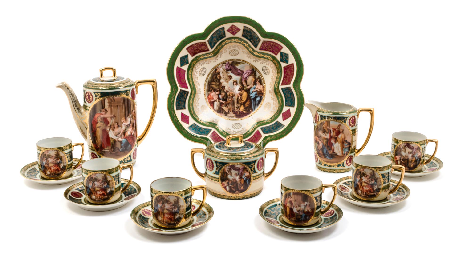 A Czechoslovakian Porcelain Tea Service Width of bowl 10 inches. — Karlsbad