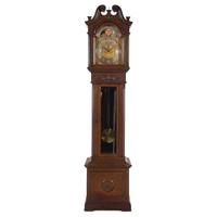 A Carved Oak Tall Case Clock
