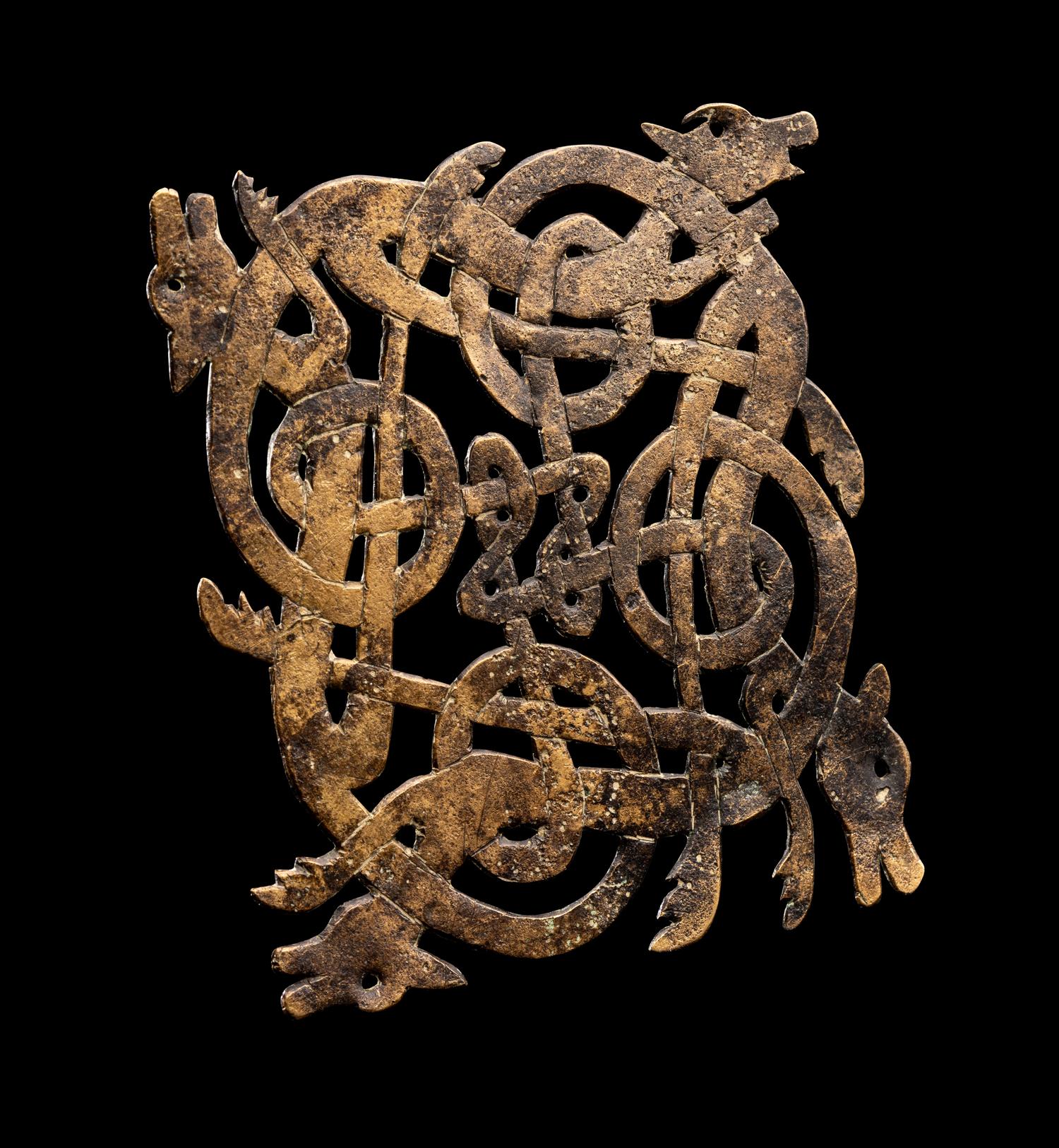 A Viking Bronze Openwork Plaque