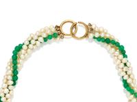 TIFFANY & CO., PALOMA PICASSO, CULTURED PEARL AND CHRYSOPRASE TORSADE NECKLACE