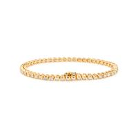 YELLOW GOLD AND DIAMOND LINE BRACELET