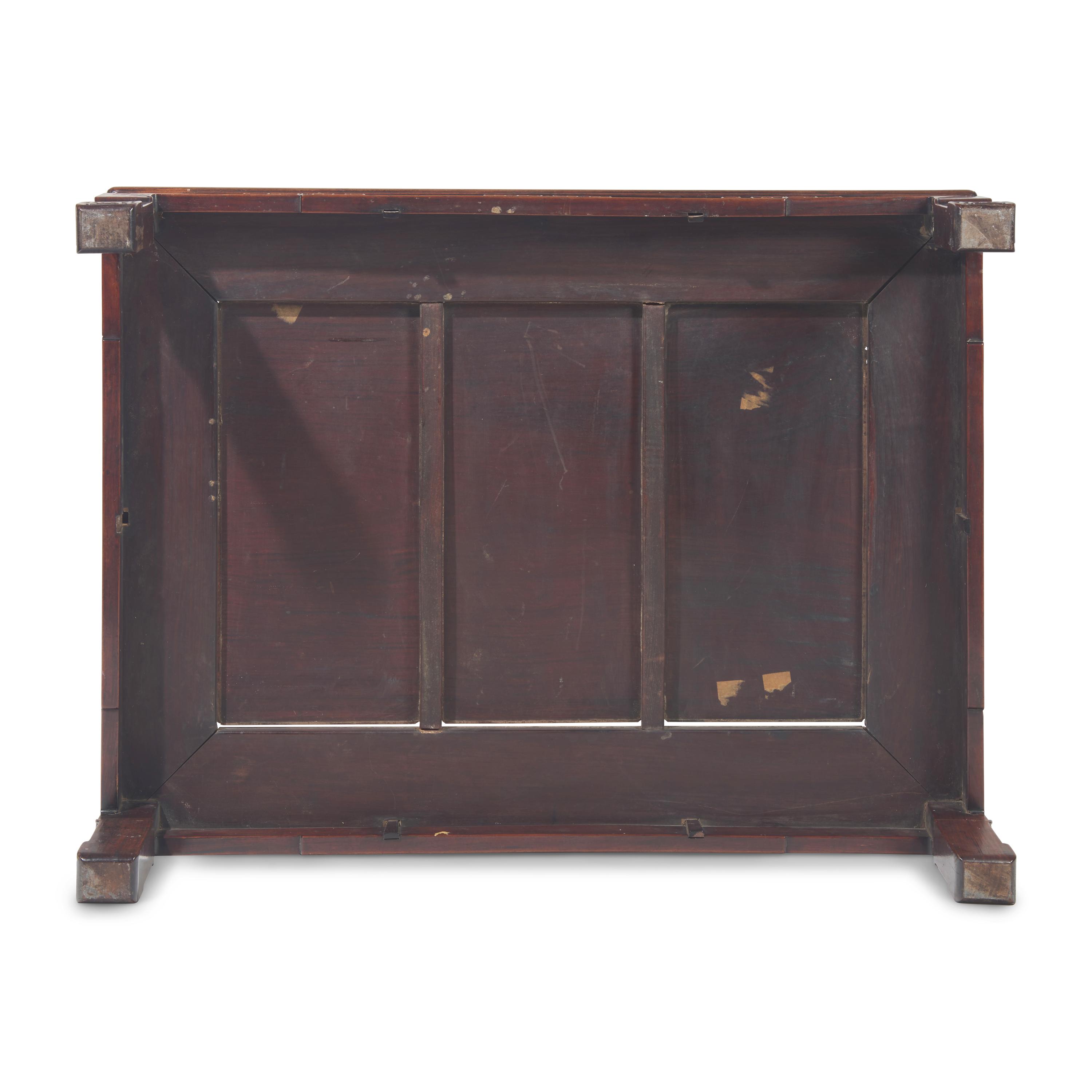 A Large Chinese Hardwood, Possibly Huanghuali, Low Table, Late Qing-Republic Period — 晚清-民國 硬木四方矮桌