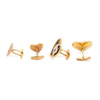 COLLECTION OF GOLD 'LUCKY 13' CUFFLINKS