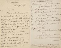 [Americana] [Canada] Macdonald, John. Autograph Letter, signed