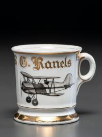 A Pilot's Porcelain Occupational Shaving Mug