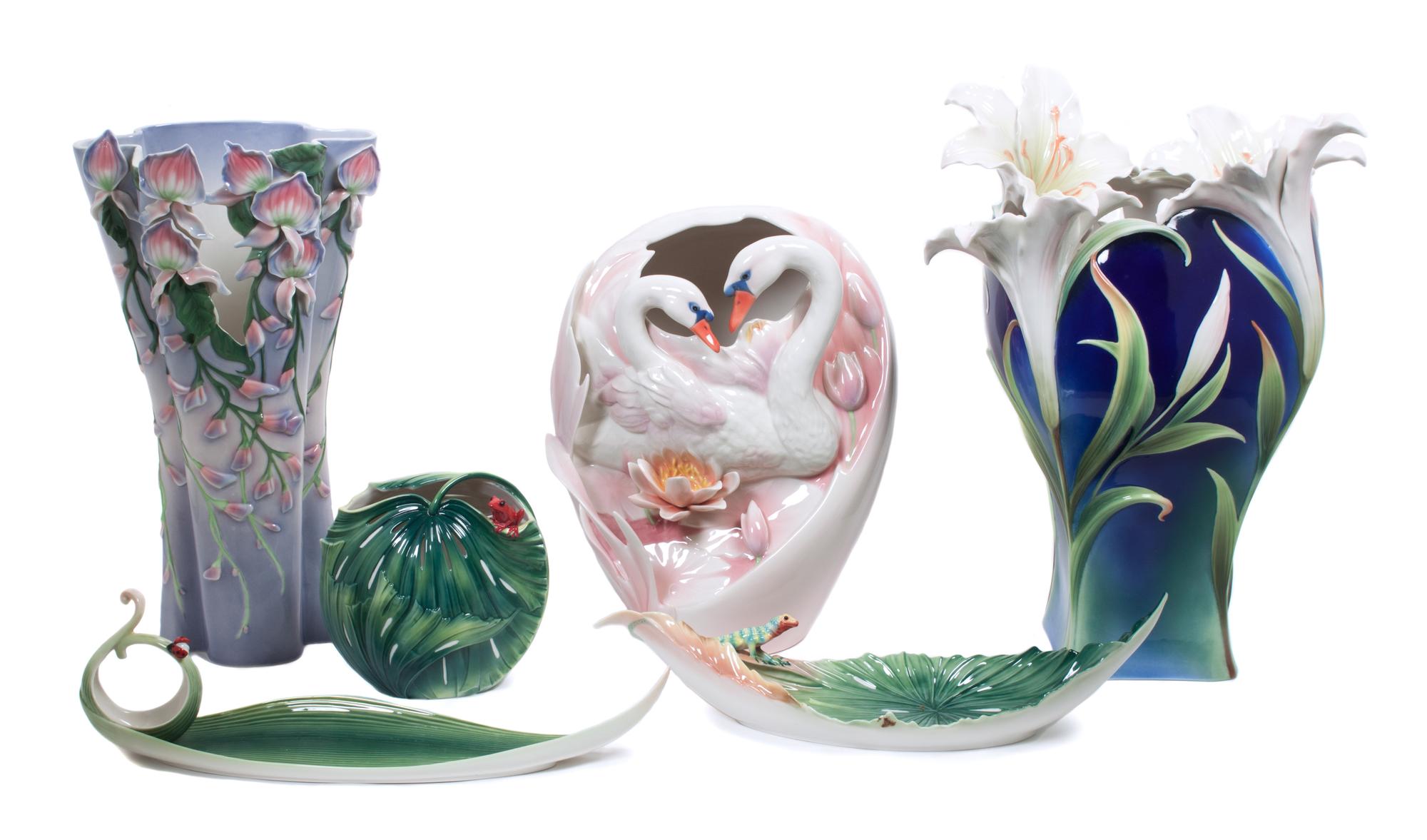 An Assortment of Franz Porcelain Articles Height of tallest 19 inches. — 21ST CENTURY