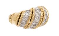 An 18 Karat Gold and Diamond Ring, 10.30 dwts.