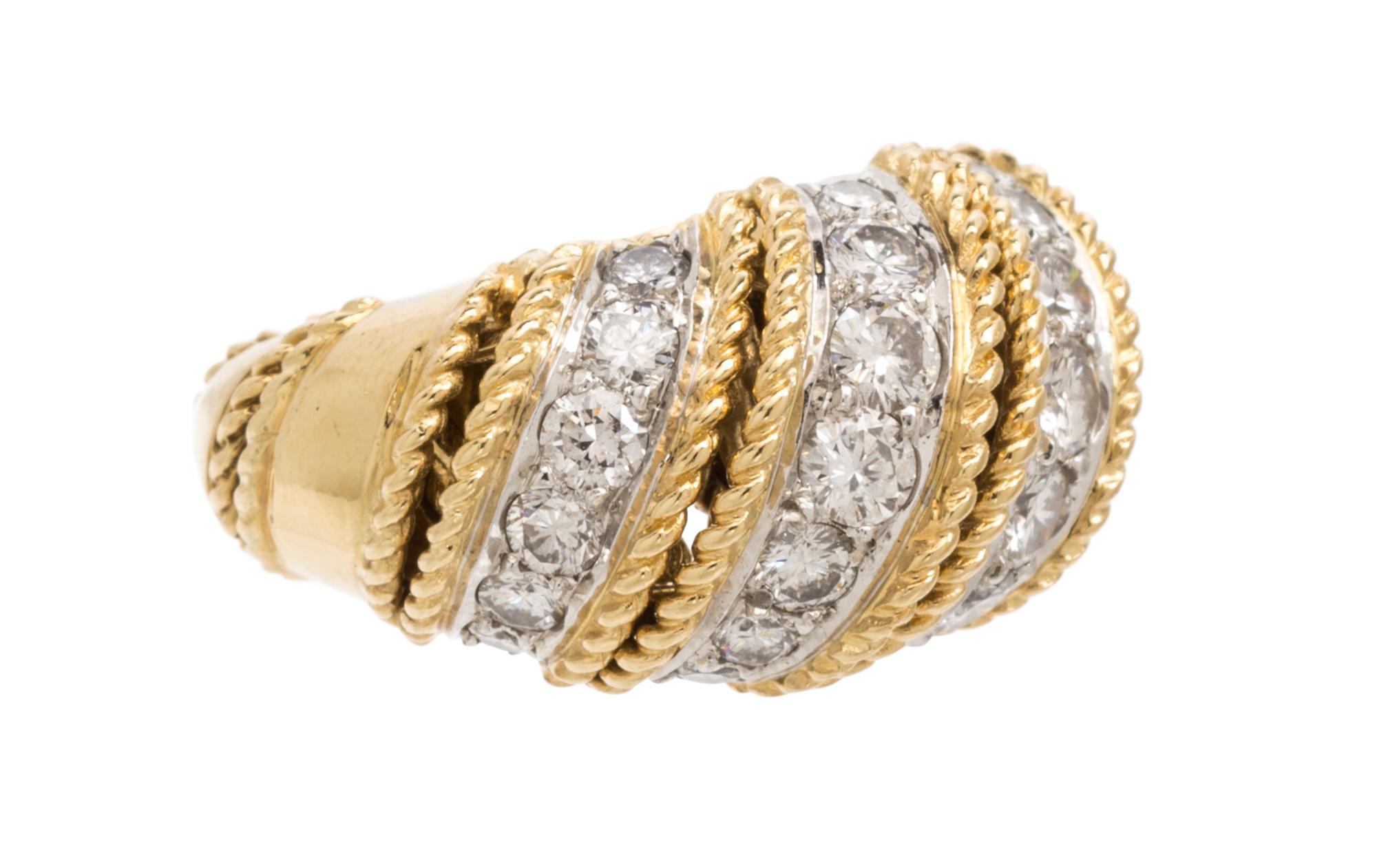 An 18 Karat Gold and Diamond Ring, 10.30 dwts.