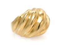 A 14 Karat Yellow Gold Swirl Ring. 9.50 dwts.