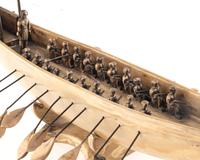 An Egyptian Style Carved Wood Boat Model