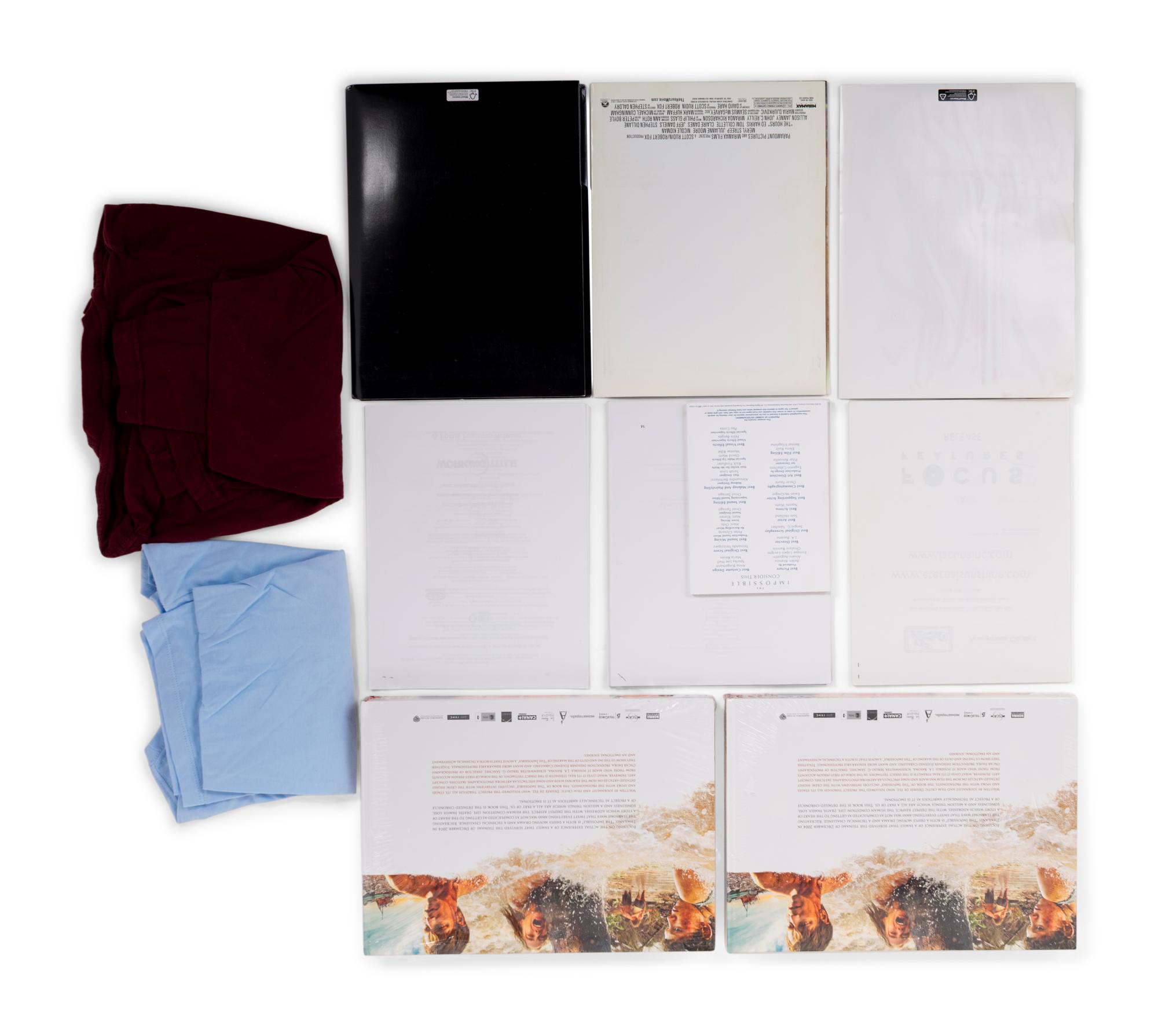 (Film Memorabilia) A group of memorabilia from 6 films, comprising: