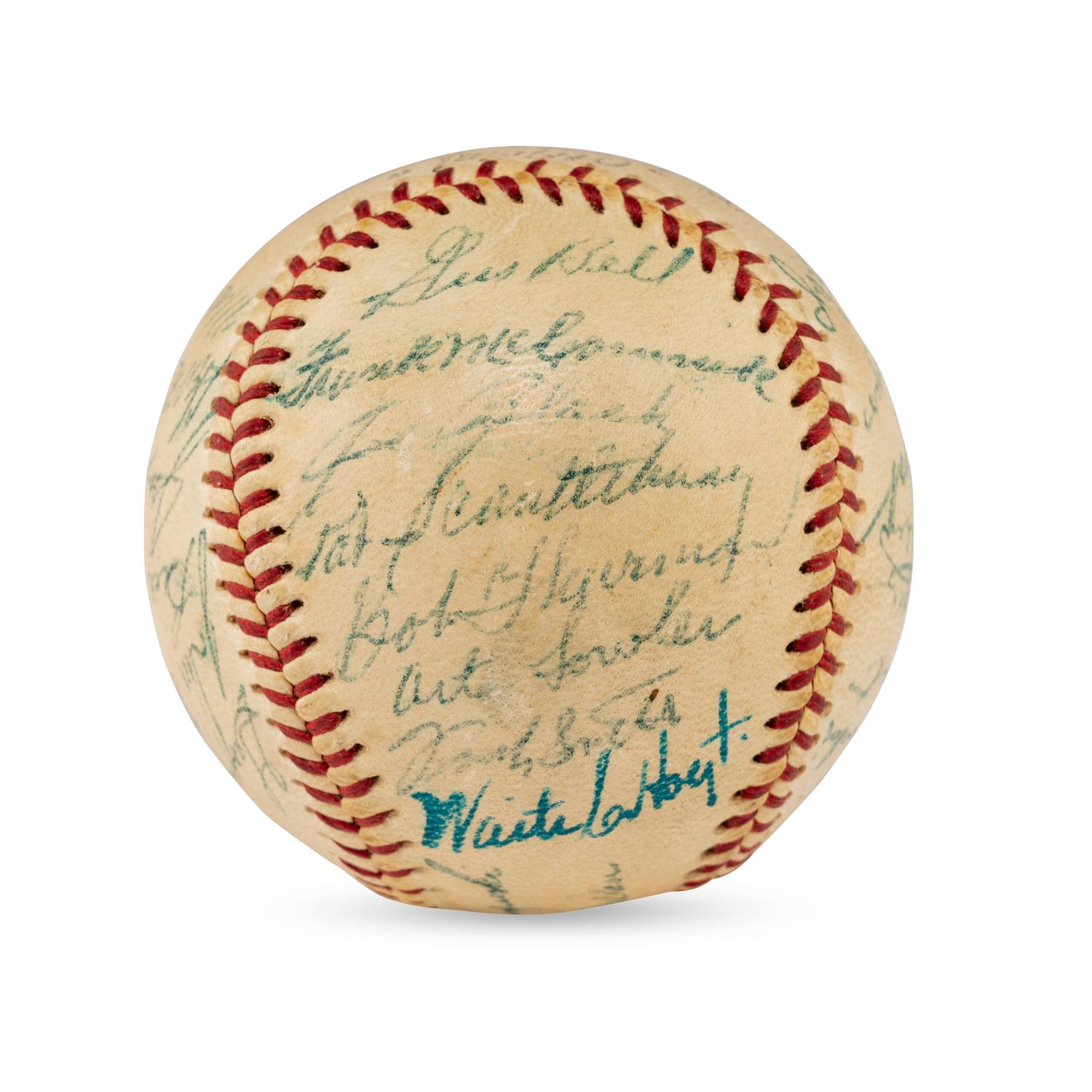 A 1956 Cincinnati Reds Team Signed Autograph Baseball