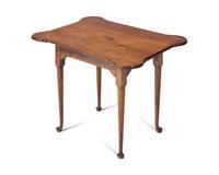 A Queen Anne Maple and Maple Porringer-Top Tea Table