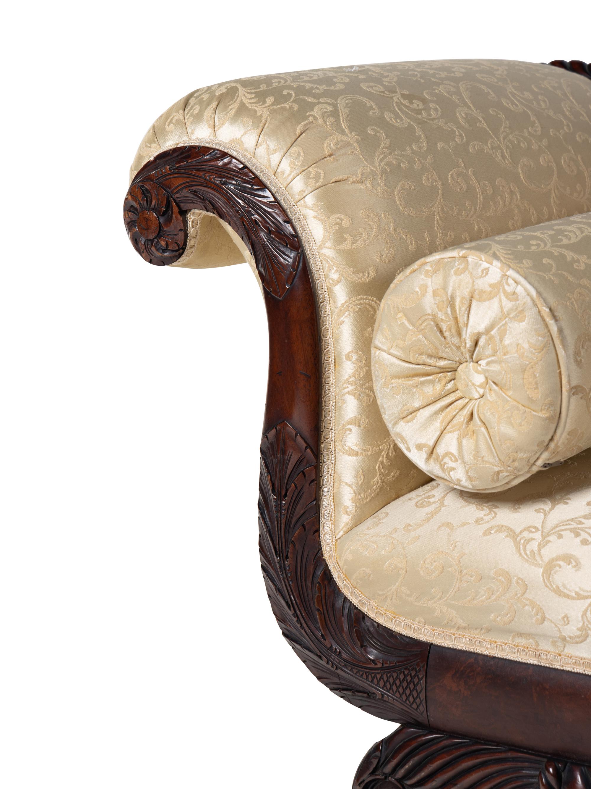 An American Classical Style Carved Sofa