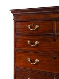 A George III Figured Mahogany Chest on Chest