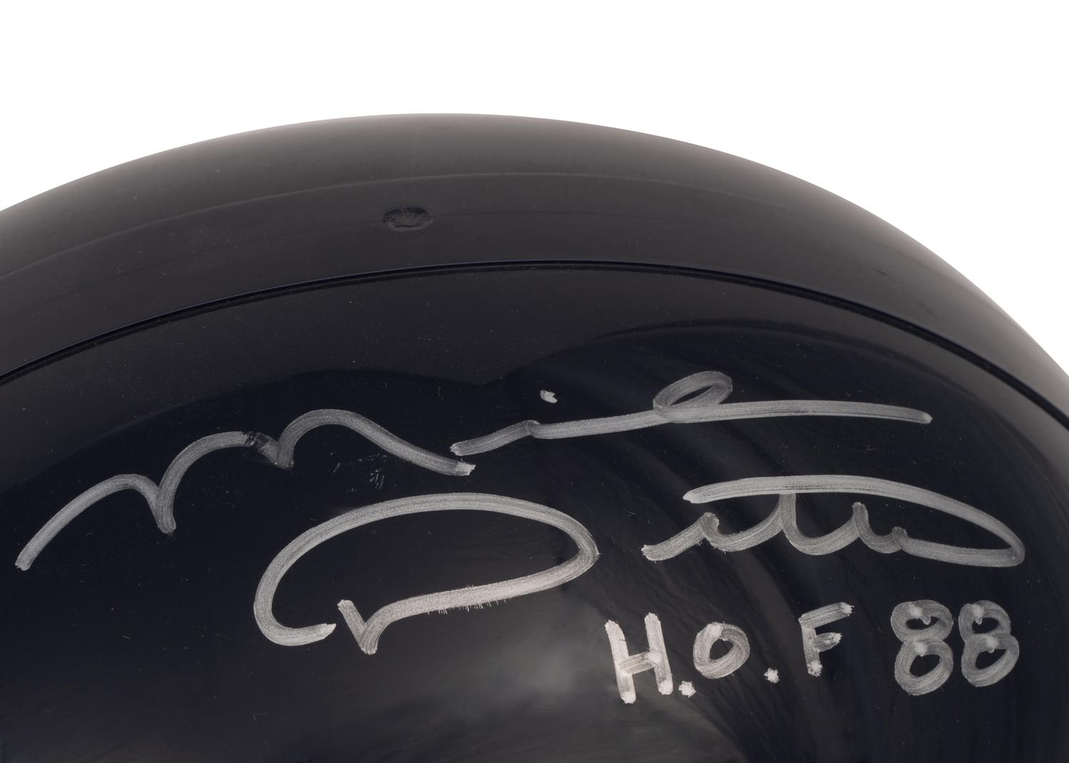 An Large Group of Mike Ditka Signed Autograph Items Featuring a Full Size Helmet, Framed Jersey and HOF Pennant