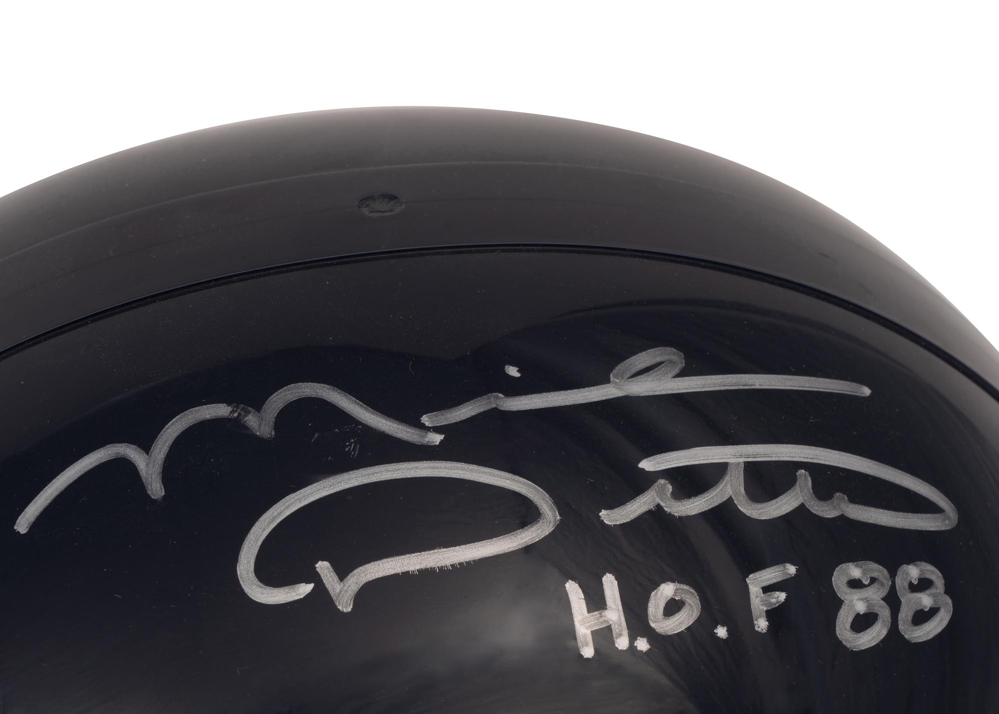 An Large Group of Mike Ditka Signed Autograph Items Featuring a Full Size Helmet, Framed Jersey and HOF Pennant