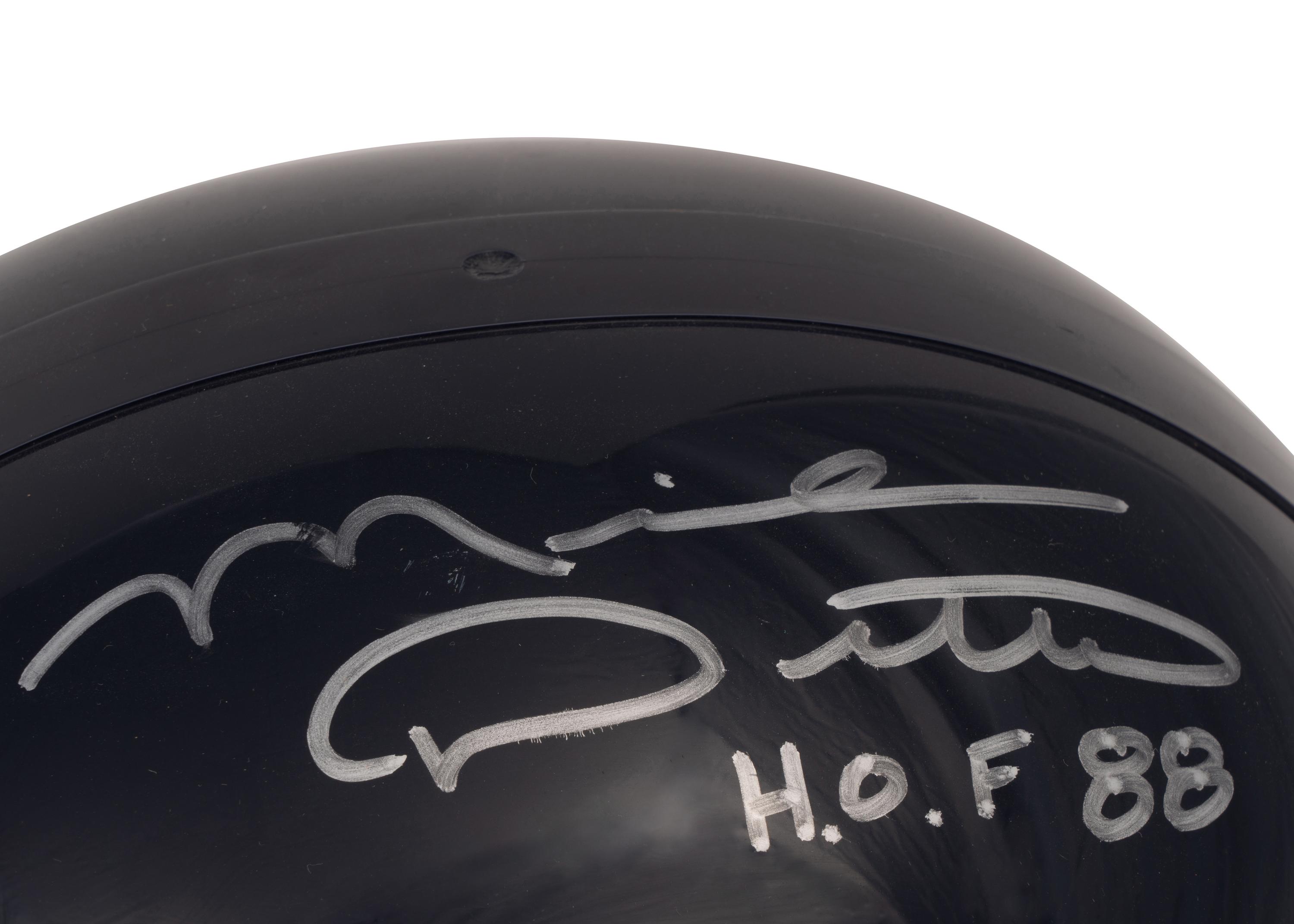 An Large Group of Mike Ditka Signed Autograph Items Featuring a Full Size Helmet, Framed Jersey and HOF Pennant