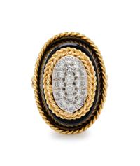 DIAMOND AND ONYX RING