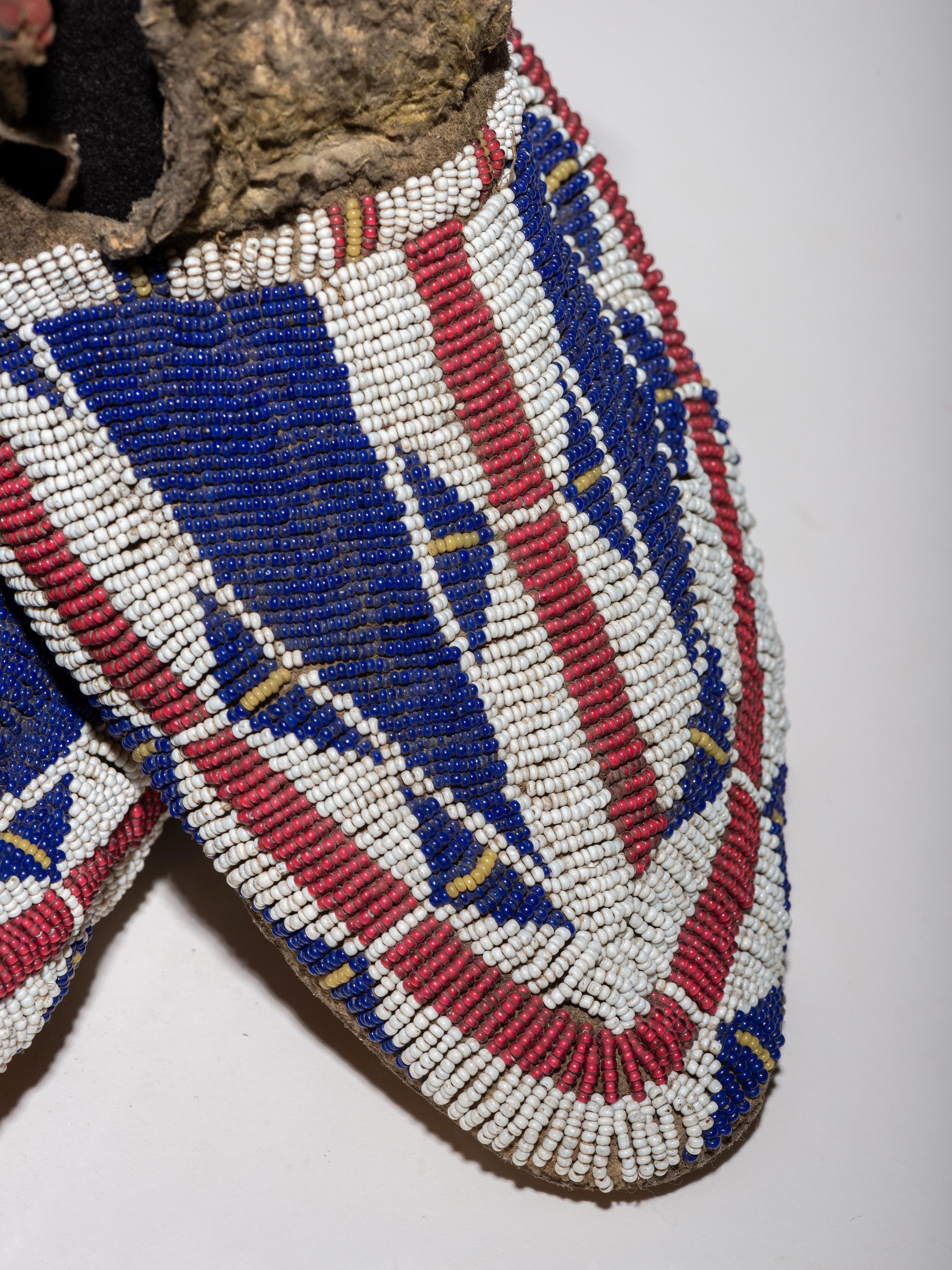 Sioux Beaded Hide Moccasins