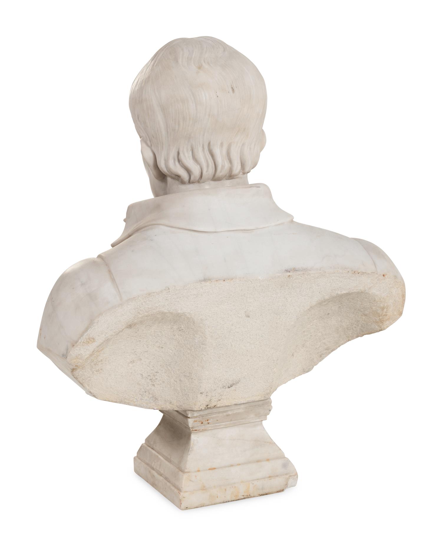A Continental Marble Bust of Napoleon Bonaparte