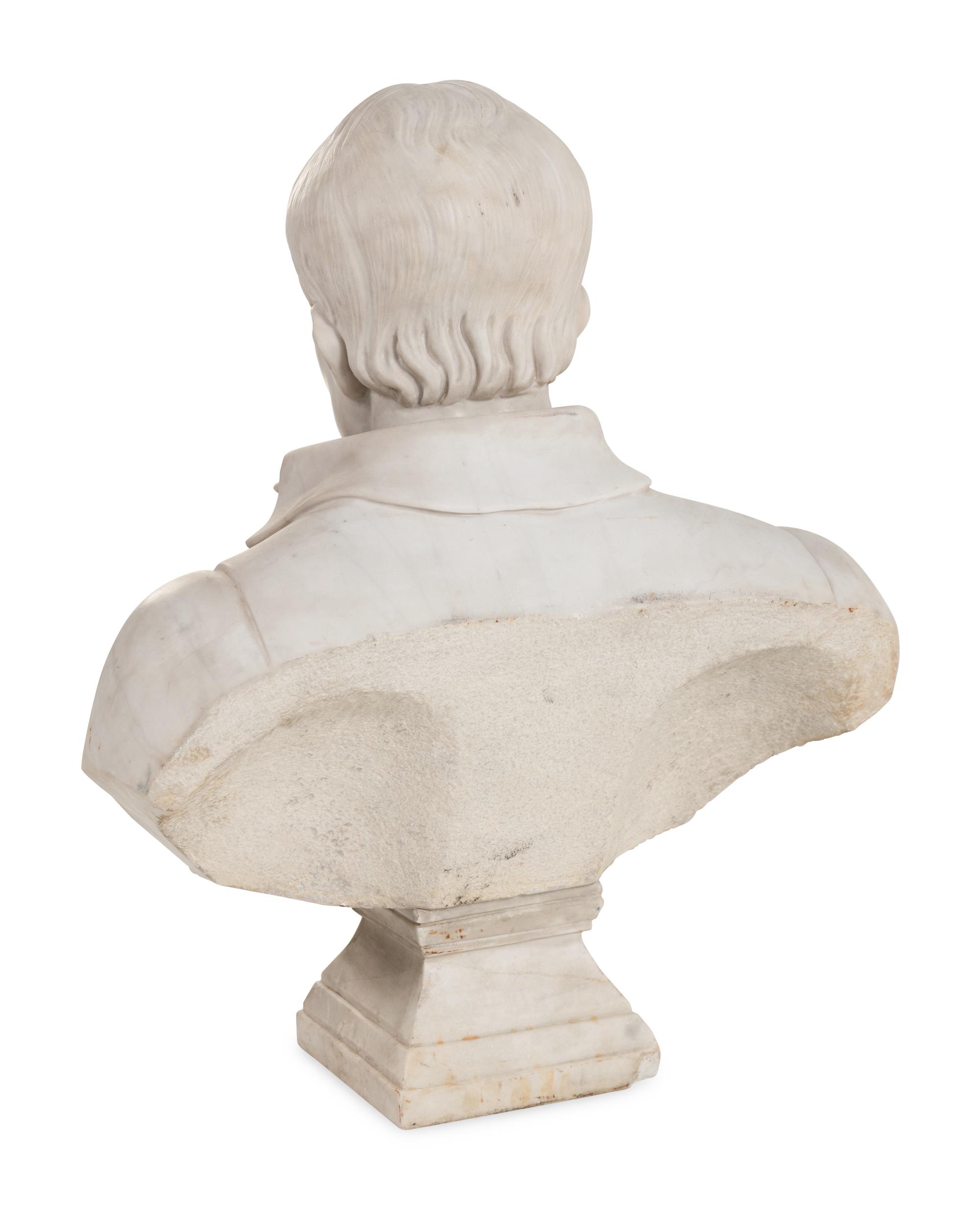 A Continental Marble Bust of Napoleon Bonaparte