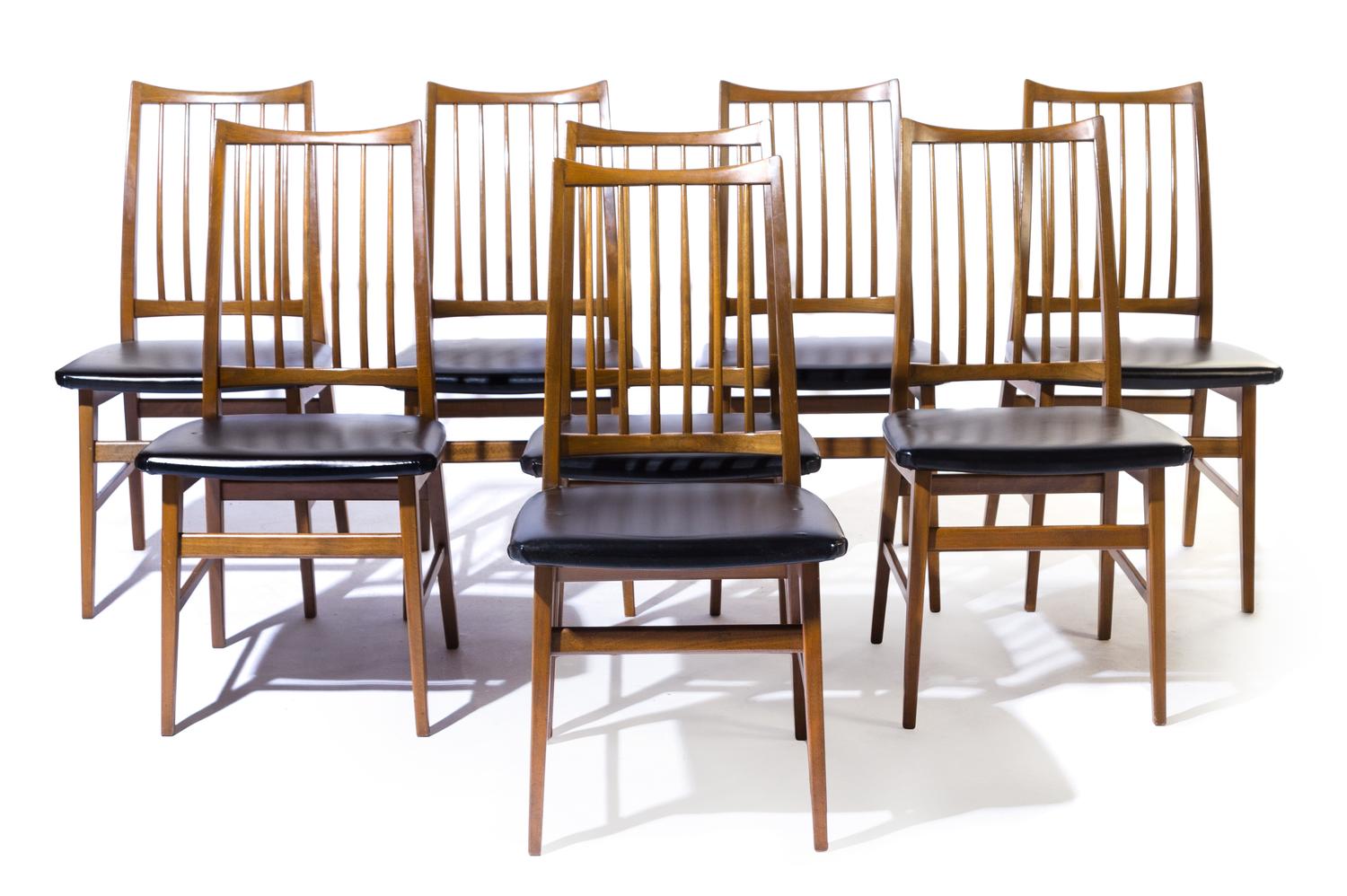 A Swedish Mahogany Dining Room Suite, Dux Length of table 59 inches. — CIRCA 1960