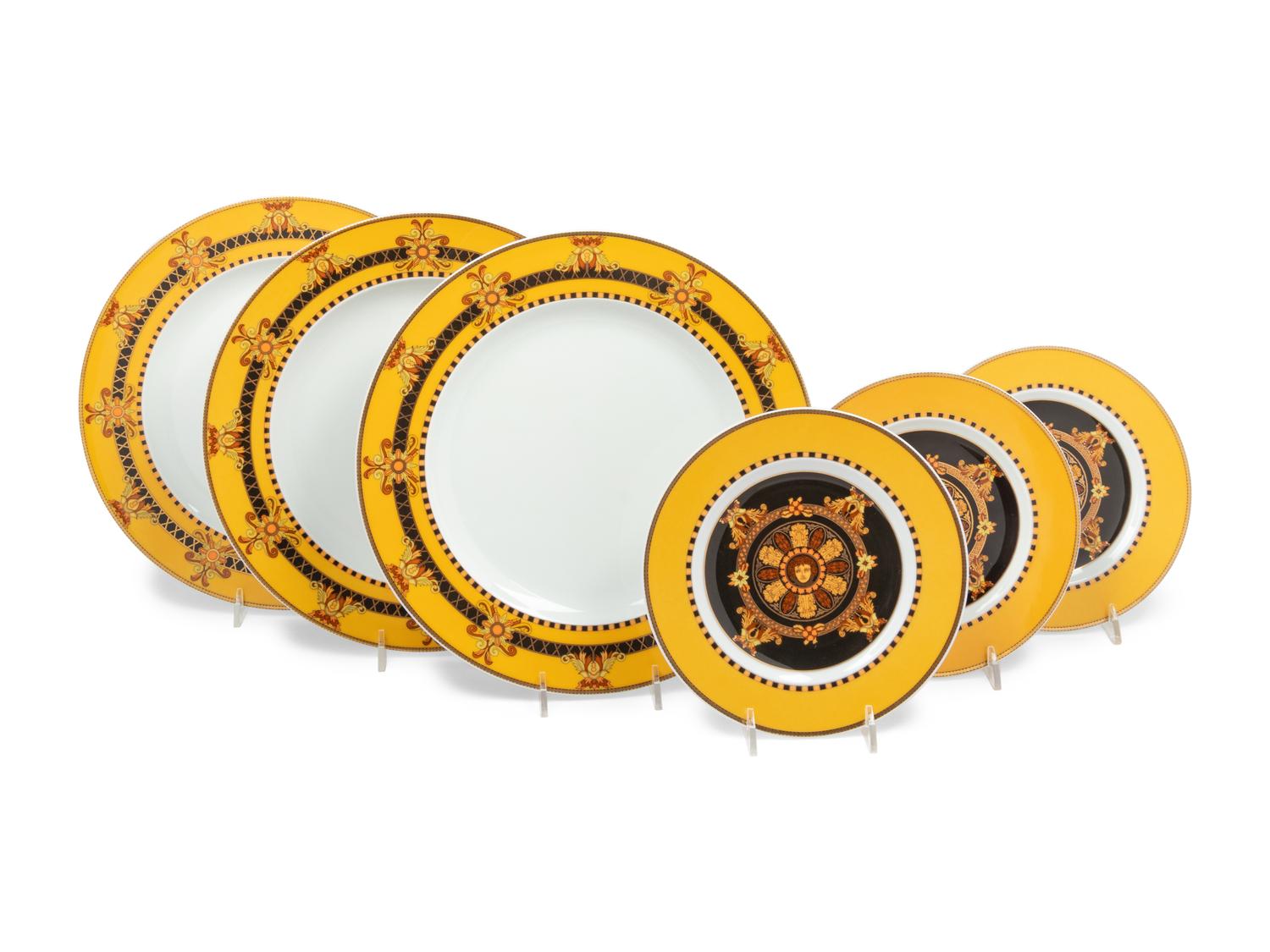 A Set of Versace Barocco Porcelain Plates