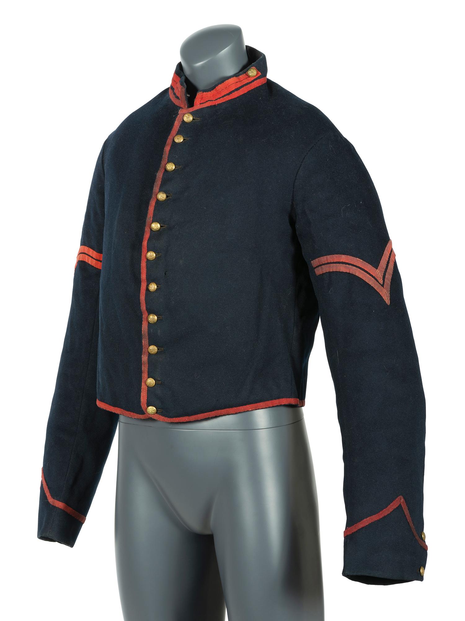 Model 1855 artillery corporal's uniform jacket with field modifications.