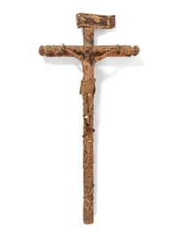 A Spanish Colonial Carved and Painted Corpus Christi